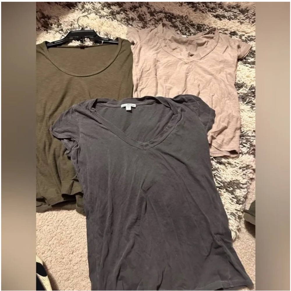 James Perse THREE standard tee shirt bundle size 1 or s